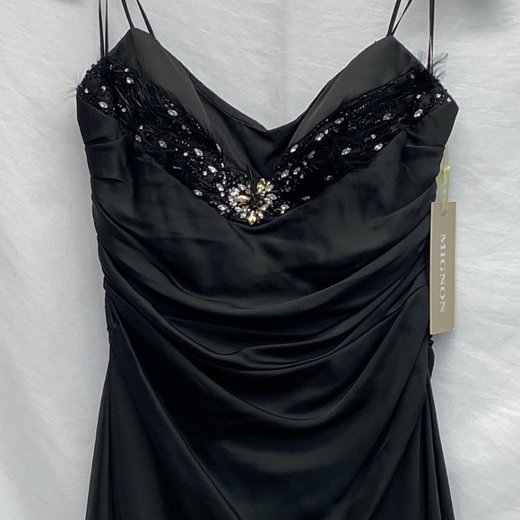 Mignon embellished rooster feather bolero gown - Picture 5 of 8